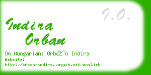 indira orban business card